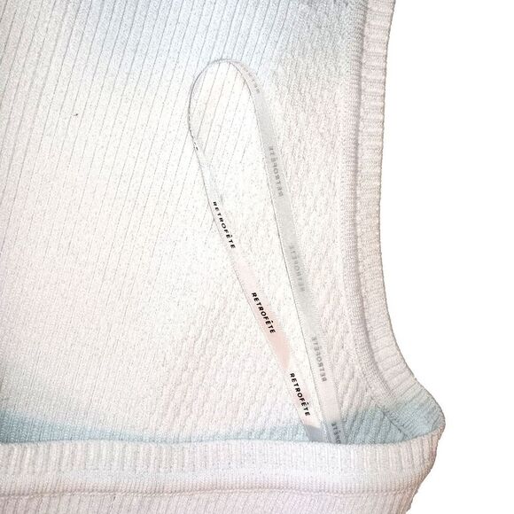 Retrofete Quinn Dress Small White Mini Metallic Halter Neck Quinn Sleeveless New - Picture 8 of 8